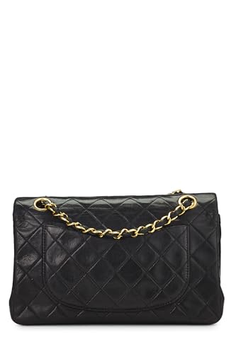 Chanel,  Black Quilted Lambskin Classic Double Flap Small, Black