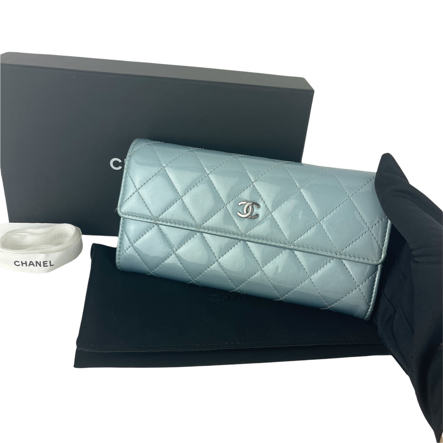 Wallet Patent Blue SHW