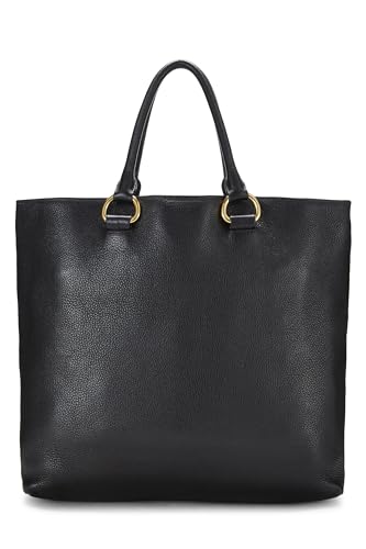 Prada,  Black Vitello Daino Phenix Shopping Tote, Black