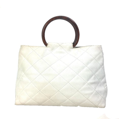 CHANEL Handbag Caviar skin white Matrasse quilting CC COCO Mark Women Used