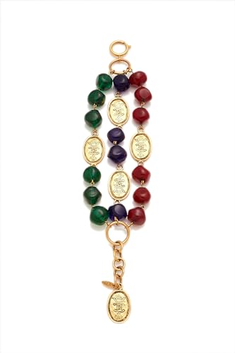 Chanel,  Gold & Multicolor Gripoix Bracelet, Gold