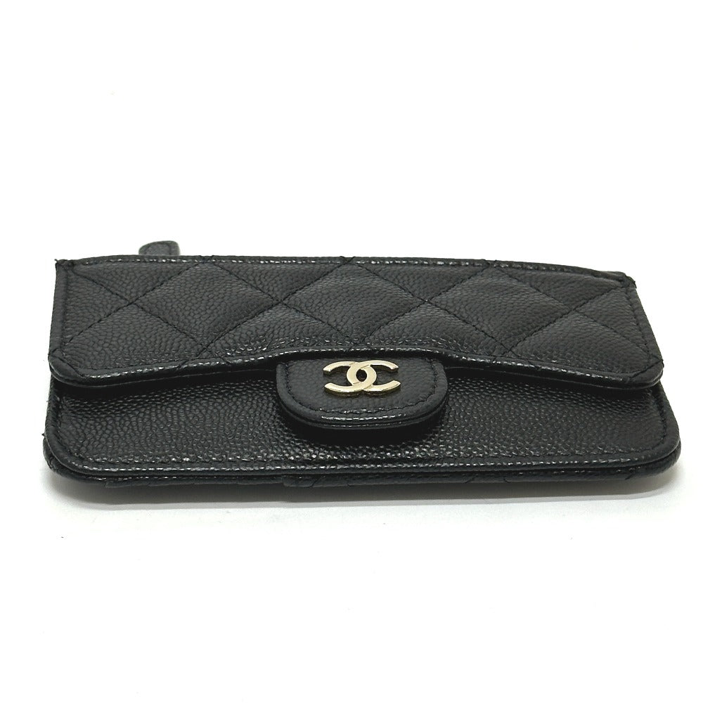 CHANEL Coin case AP2570 Caviar skin black Fragment case COCO Mark Matelasse Classic