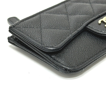 CHANEL Coin case AP2570 Caviar skin black Fragment case COCO Mark Matelasse Classic