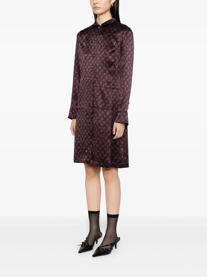 Patterned Shirt Dress