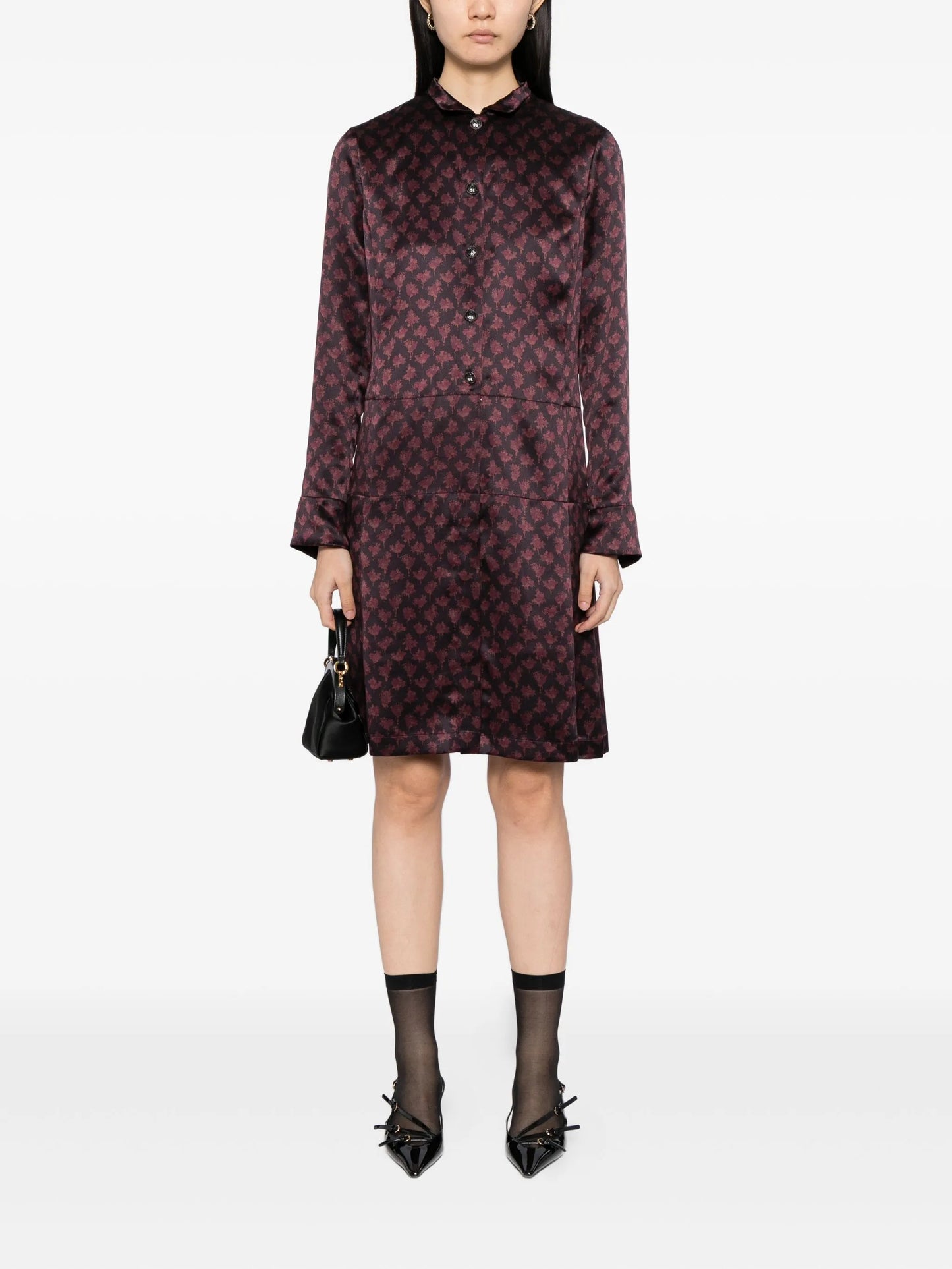 Patterned Shirt Dress