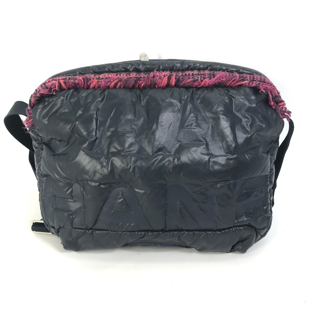 CHANEL Sling bag A57586 Nylon, Tweed Navy Shoulder Bag Coconeige