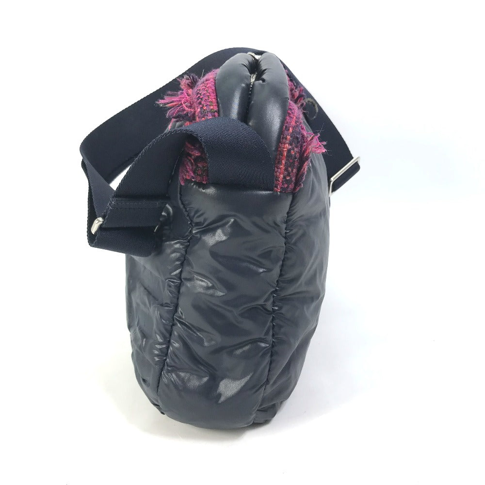 CHANEL Sling bag A57586 Nylon, Tweed Navy Shoulder Bag Coconeige