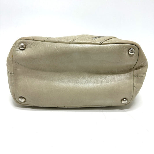 CHANEL Shoulder Bag A34317 leather white Cambon Line Cotton Club CC COCO Mark