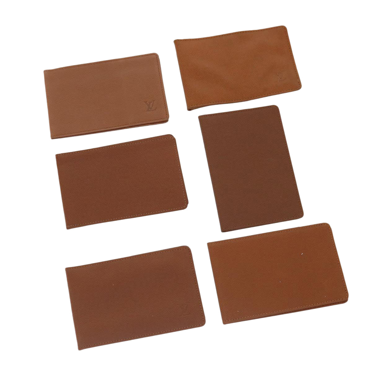LOUIS VUITTON Card Case Leather 6Set Brown LV 31803