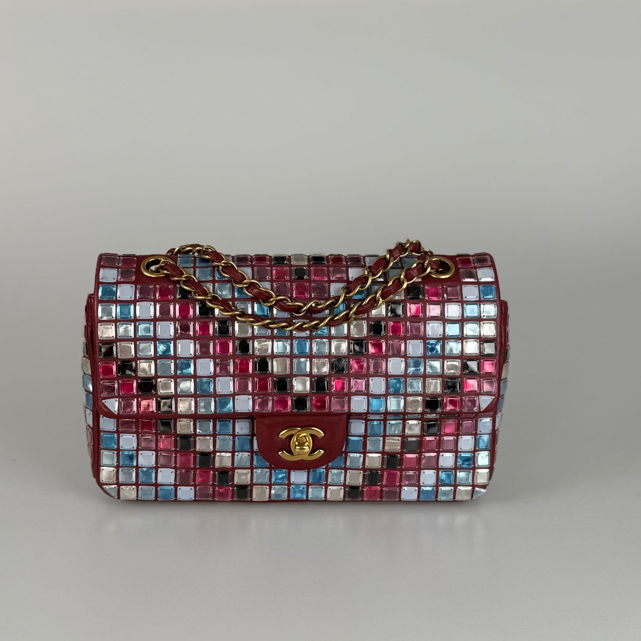 Chanel Runway Mosaic Medium Flap Bag In Red and Multicolor