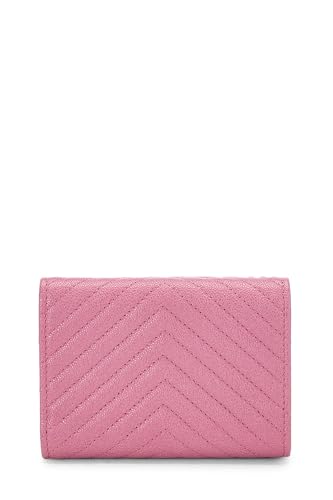 Chanel,  Pink Chevron Caviar Boy Compact Wallet, Pink