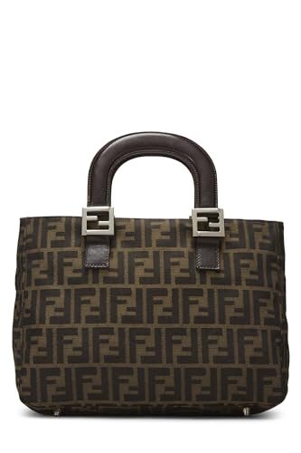 Fendi,  Brown Zucca Canvas Handbag Small, Brown