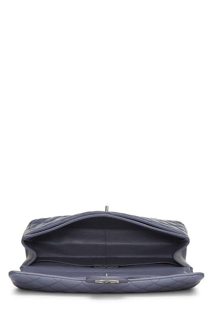 CHANEL,  Purple Quilted Lambskin New Classic Double Flap Maxi, Purple
