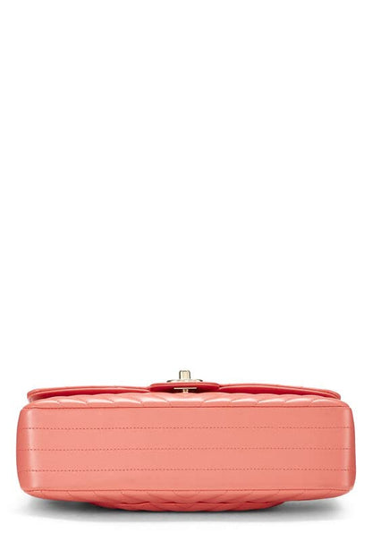 CHANEL,  Pink Chevron Lambskin Classic Double Flap Medium, Pink