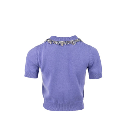Chanel size 34 22P Cardigan cashmere Lilac