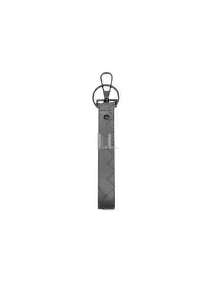 Luxury Bottega Veneta Intrecciato Key Holder Grey