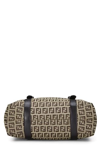 Fendi,  Brown Zucchino Canvas Handbag, Brown