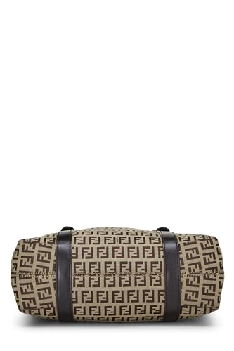 Fendi,  Brown Zucchino Canvas Handbag, Brown