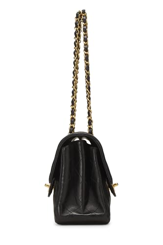 Chanel,  Black Quilted Lambskin Double Sided Classic Flap Medium, Black