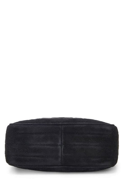 CHANEL,  Black Vertical Suede Pocket Camera Bag Mini, Black