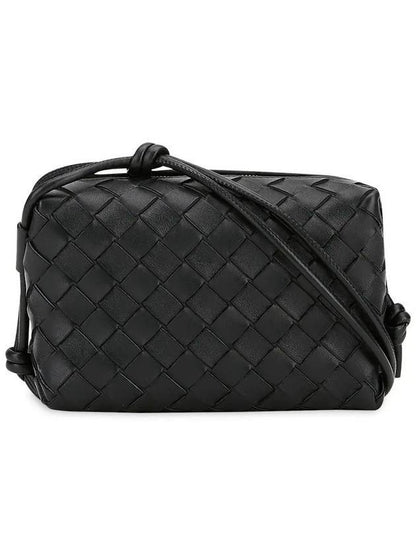 Luxury Bottega Veneta Loop Camera Mini Cross Bag Black