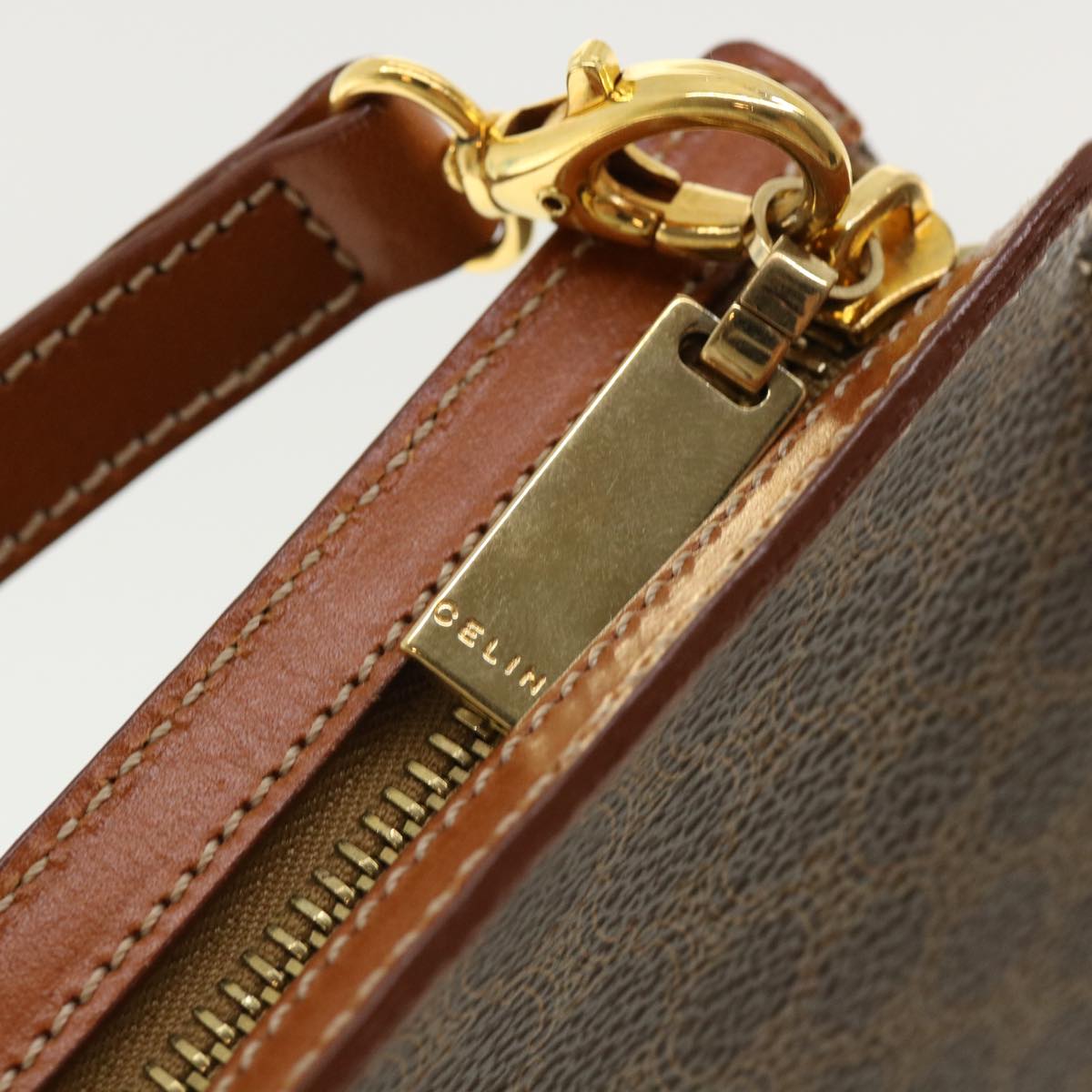 Celine Macadam Canvas Accessory Pouch Brown  32096A