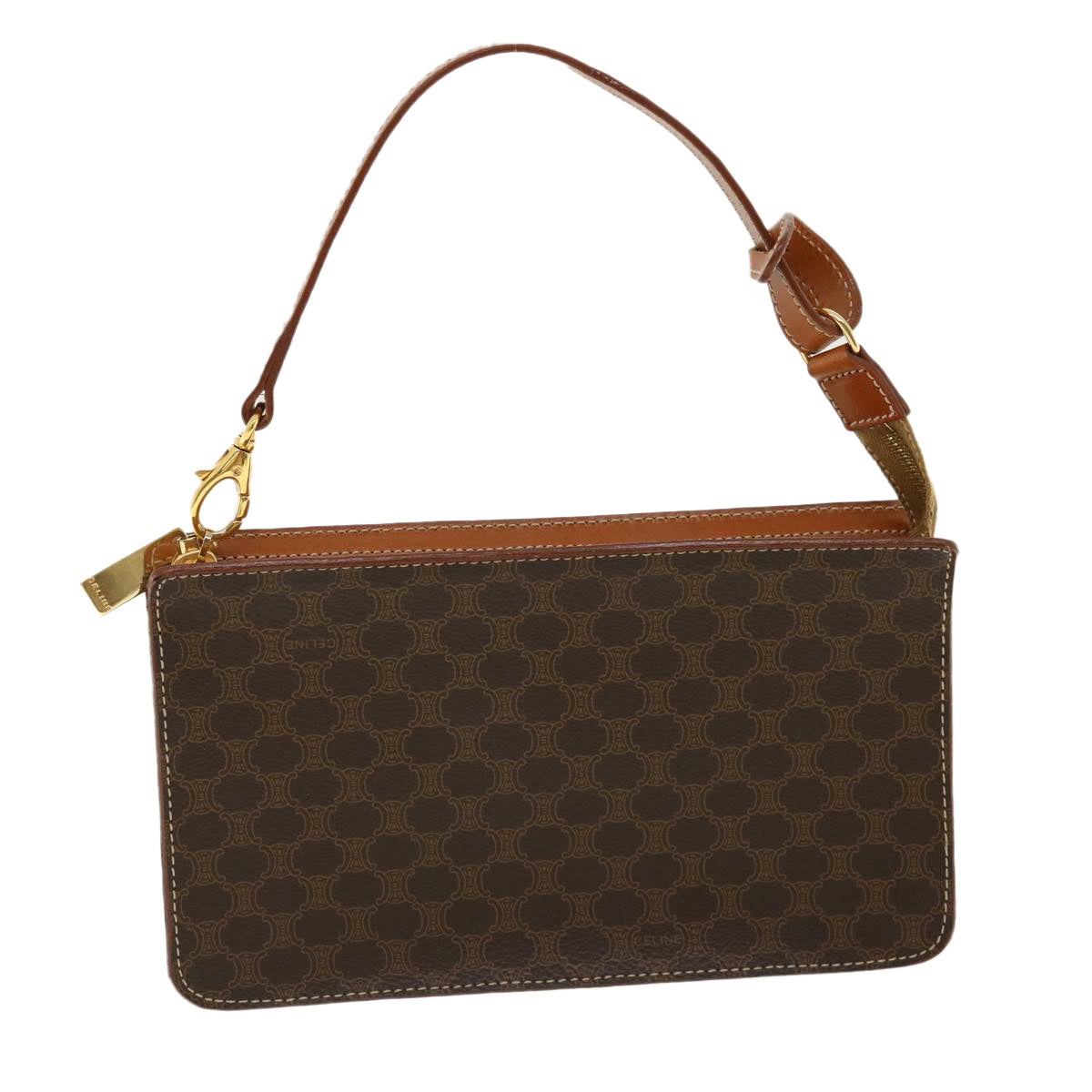Celine Macadam Canvas Accessory Pouch Brown  32096A