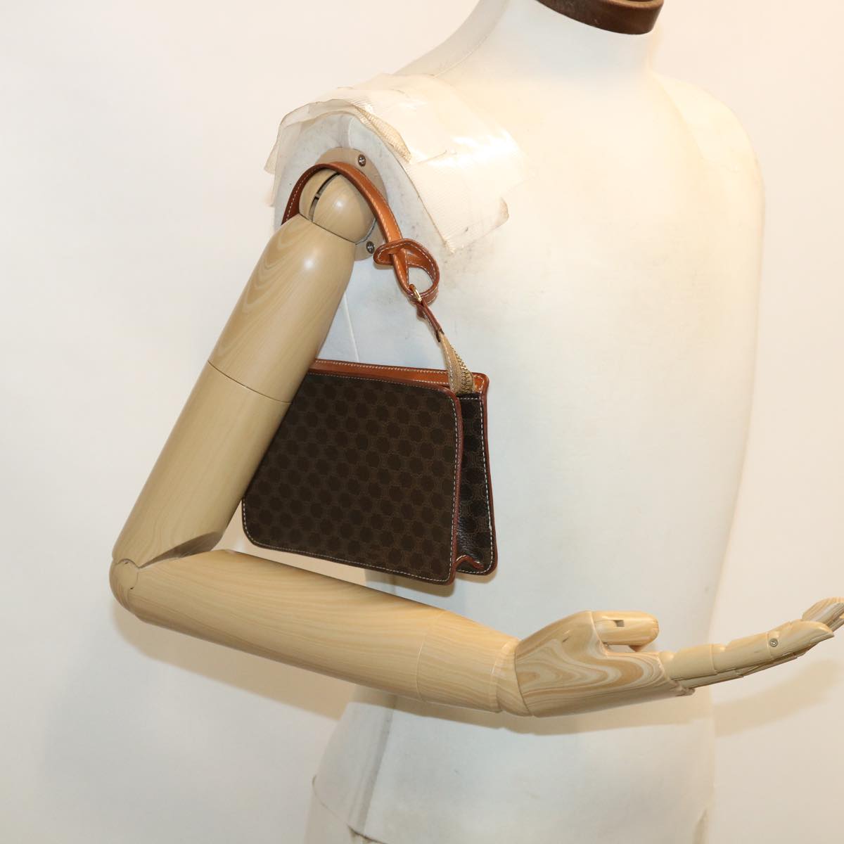Celine Macadam Canvas Accessory Pouch Brown  32096A