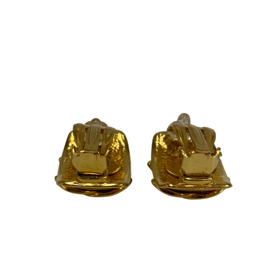 CHANEL Earring Gold Plated gold