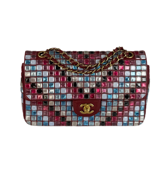 Chanel Runway Mosaic Medium Flap Bag In Red and Multicolor