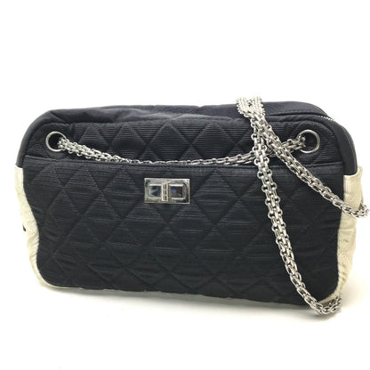 CHANEL Shoulder Bag canvas black quilting By color Women Used