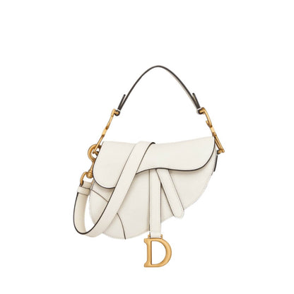 Dior  Mini Saddle Bag with Strap white
