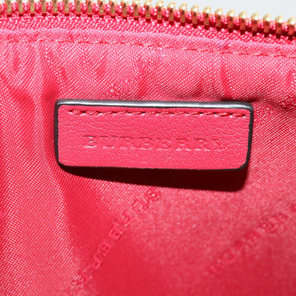 Burberry Nova Check Shoulder Bag PVC Leather bright rose 3910756 Auth 32762A