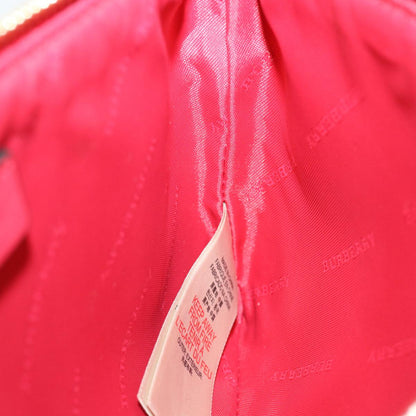 Burberry Nova Check Shoulder Bag PVC Leather bright rose 3910756 Auth 32762A