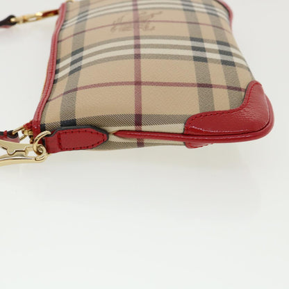Burberry Nova Check Shoulder Bag PVC Leather bright rose 3910756 Auth 32762A