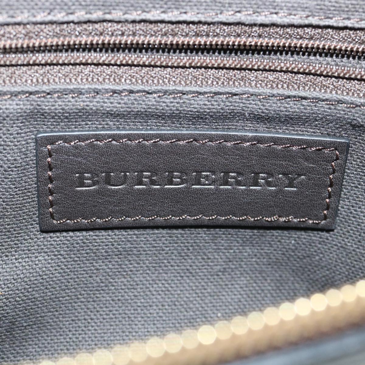 Burberry Nova Check Shoulder Bag Canvas Leather Beige Auth 32763A