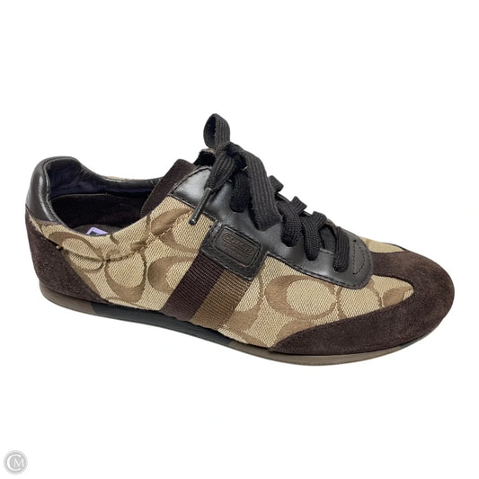 Shoes Designer By Coach In Brown & Tan, Size: 6