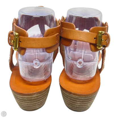 Sandals Designer By Coach In Brown & Orange, Size: 7.5