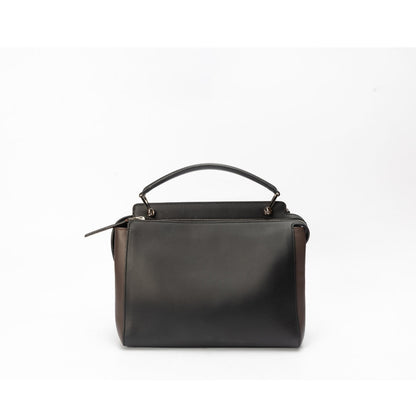 Fendi Dotcom Black Leather Shoulder Bag