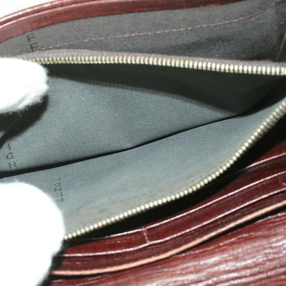 Fendi Tobacco Zucchino Print Continental Style With Chrome Ff Snap Wallet