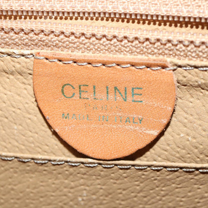 Celine Macadam Canvas Hand Bag PVC Leather Brown  33149