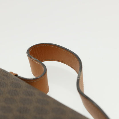 Celine Macadam Canvas Hand Bag PVC Leather Brown  33149