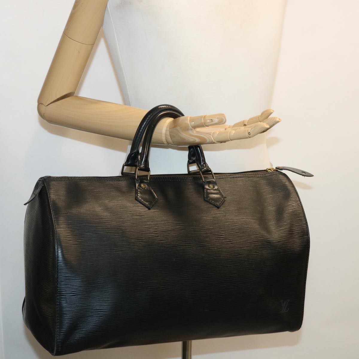 LOUIS VUITTON Epi Speedy 40 Hand Bag Black M42982 LV 33189