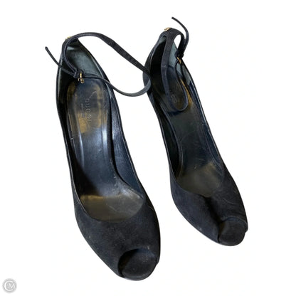 Shoes Luxury Designer By Gucci In Black, Size: 9
