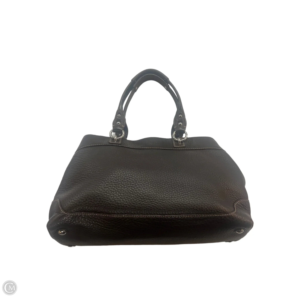 Handbag Leather By Coach, Size: Medium