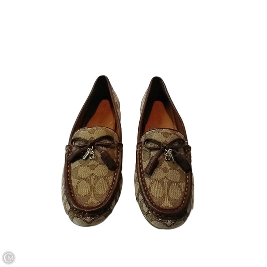 Shoes Flats By Coach In Brown, Size: 9.5