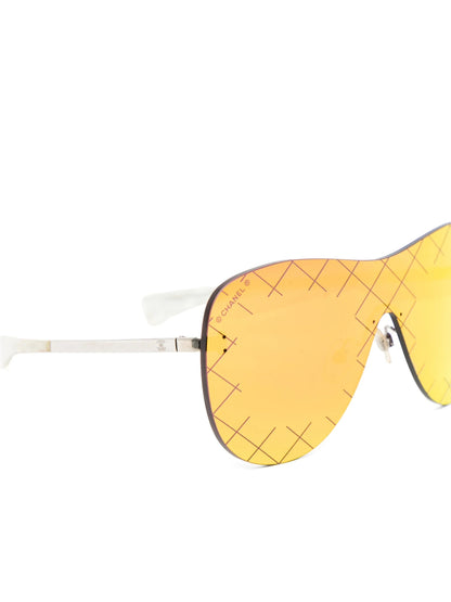Mirrored Orange Rimless Sunglasses