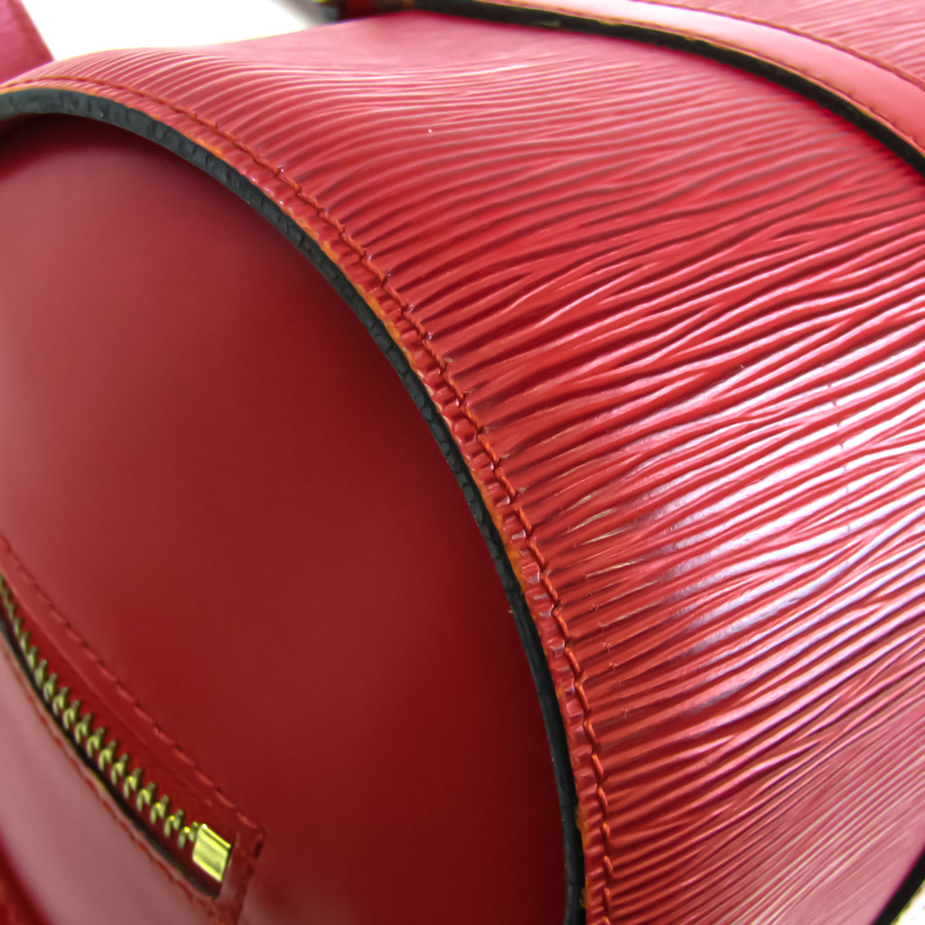 Louis Vuitton Red Leather Soufflot handbag bag