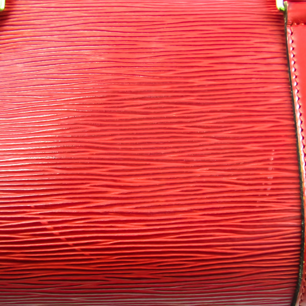 Louis Vuitton Red Leather Soufflot handbag bag