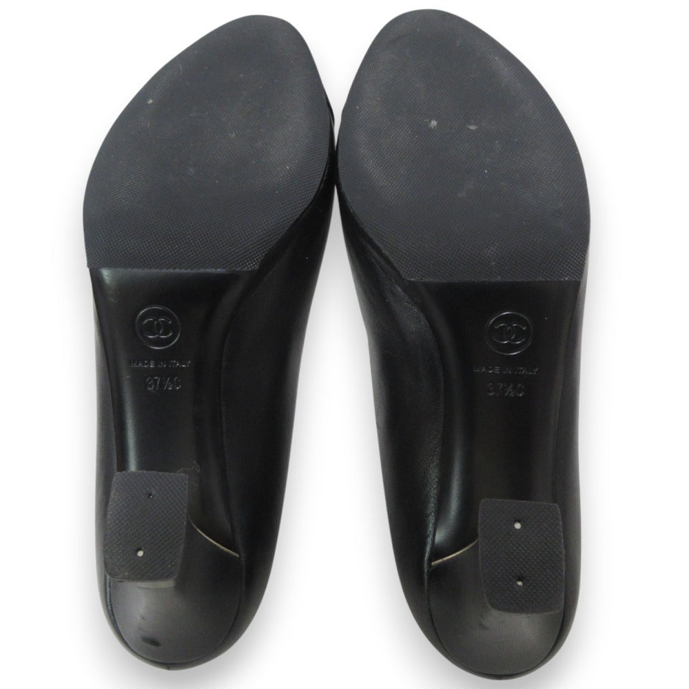 Chanel Coco Mark Heel Leather Pumps